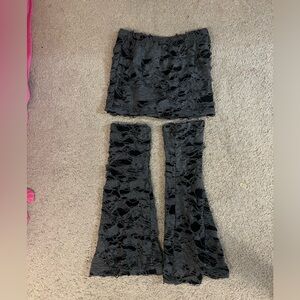 Emo skirt leg warmer set
